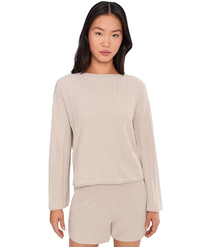 Barefoot Dreams CozyChic Ultra Lite® Rope Stripe Boatneck Pullover