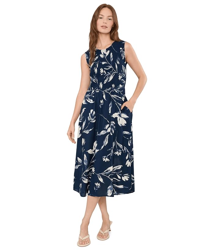 Calvin Klein Sleeveless Smocked Floral Midi - Image 2