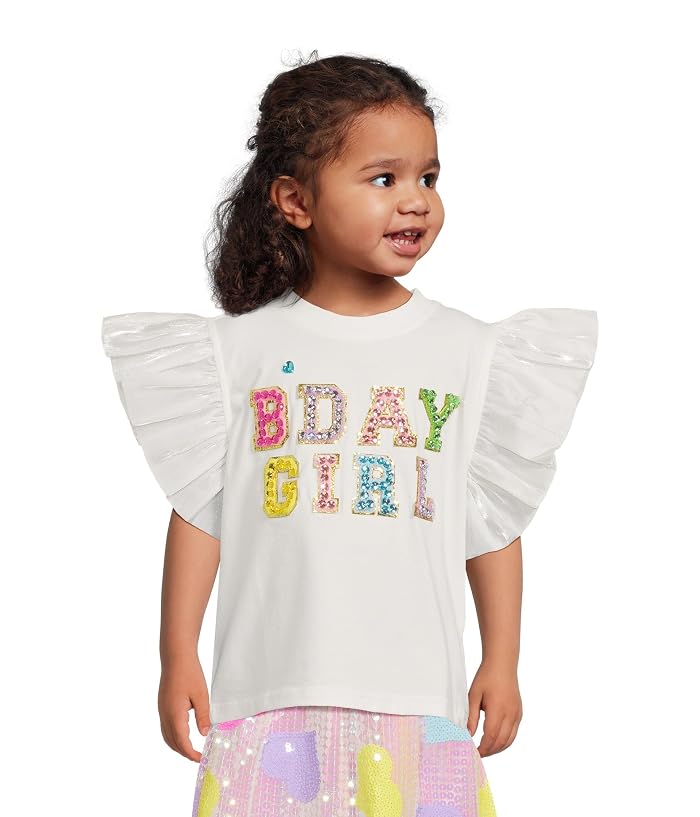 Lola and The Boys Birthday Girl Gem Ruffle Shirt (Toddler/Little Kid/Big Kid)