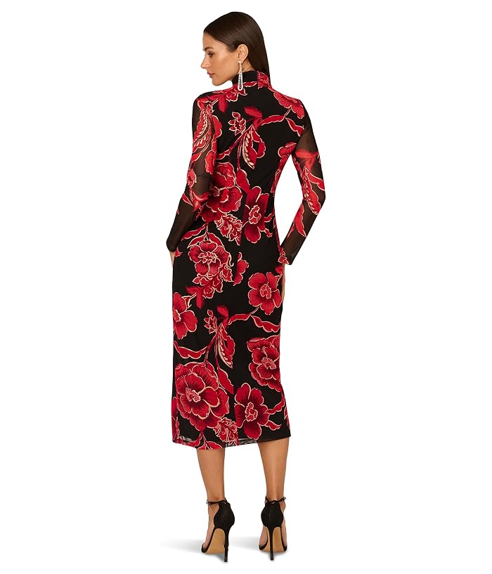 Adrianna Papell Mockneck Ruched Maxi Dress - Image 2