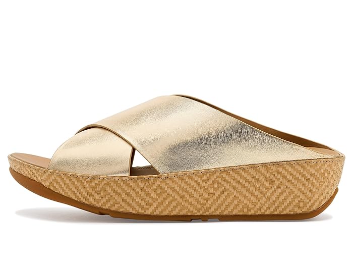 FitFlop Lulu Lux Graphic-weave Leather Cross Slides - Image 3