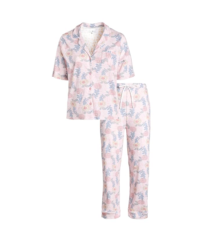 Karen Neuburger Plus Size Rose Gardens Notch Collar Girlfriend Pajama Set