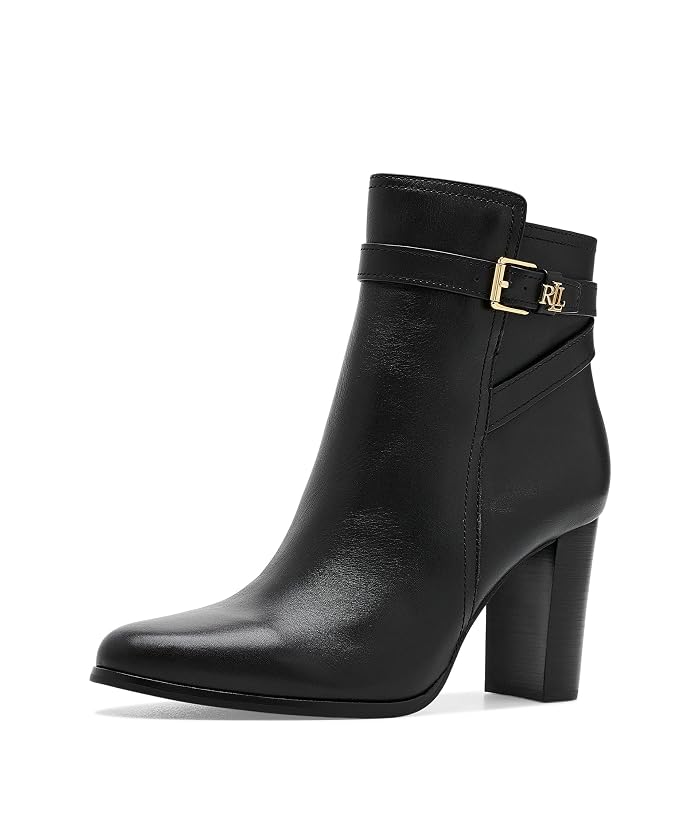 Lauren Ralph Lauren Brooke II Calfskin Bootie Heels