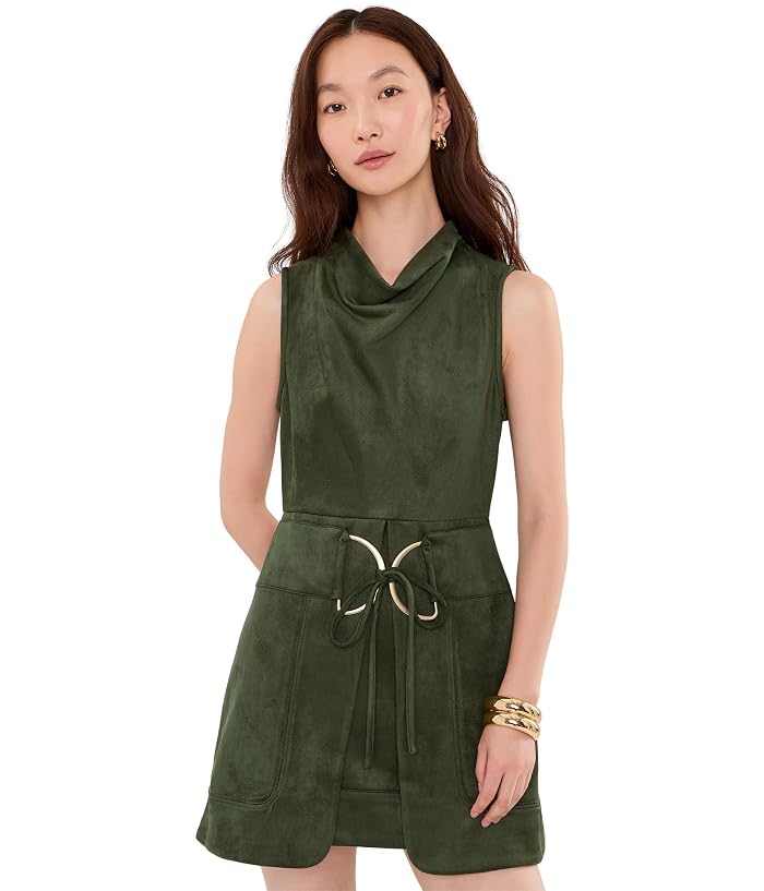 Adrianna Papell Belted Suede Mini Dress