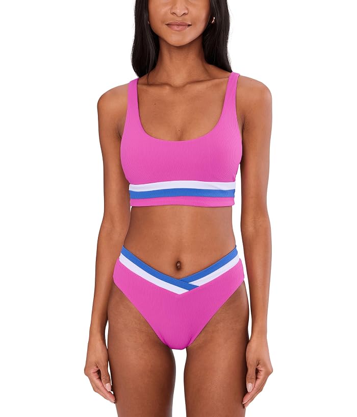 BECCA Coast Line Rib Rory Color Block Sport Bra
