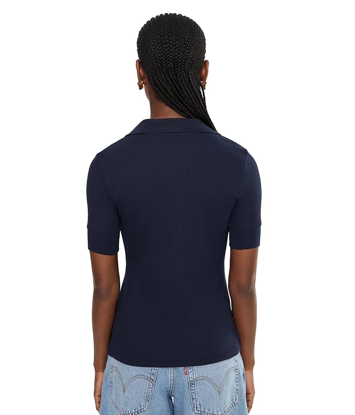 Lauren Ralph Lauren Jersey Elbow-Sleeve Collared Top - Image 4