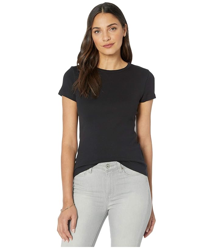Lilla P 1x1 Rib Short Sleeve Crew Neck T-Shirt