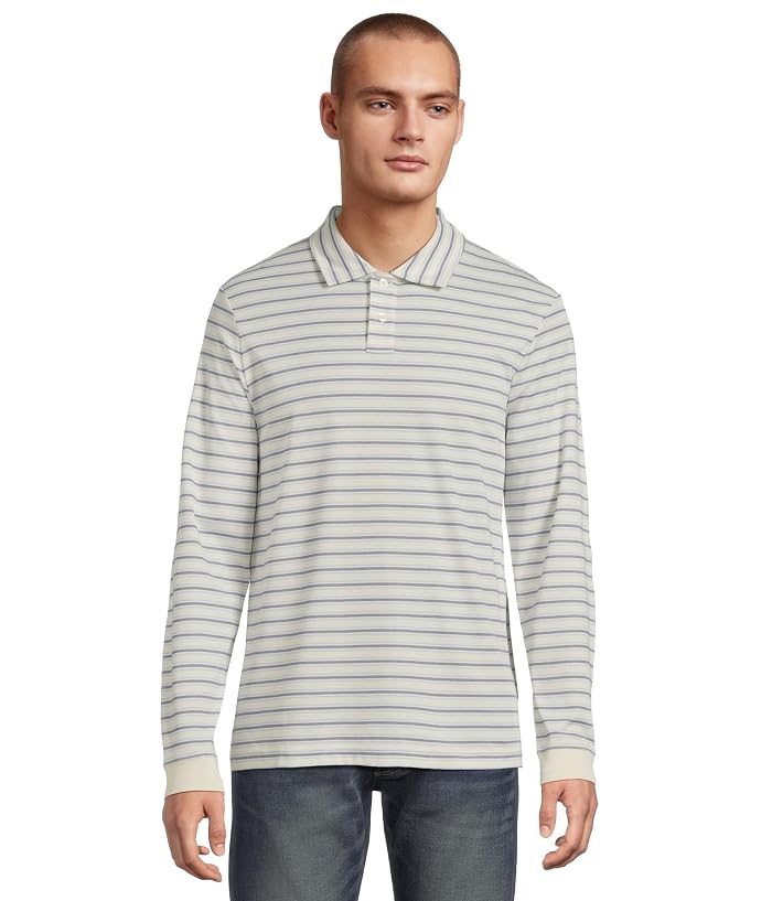 L.L.Bean Comfort Stretch Performance Polo Long-sleeve Slightly Fitted Stripe