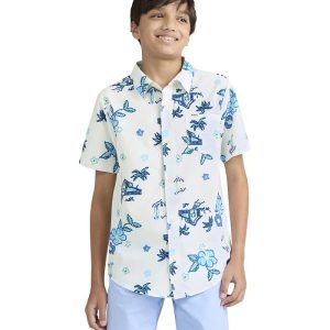 Hurley Kids Printed Button-Down Shirt (Big Kid)