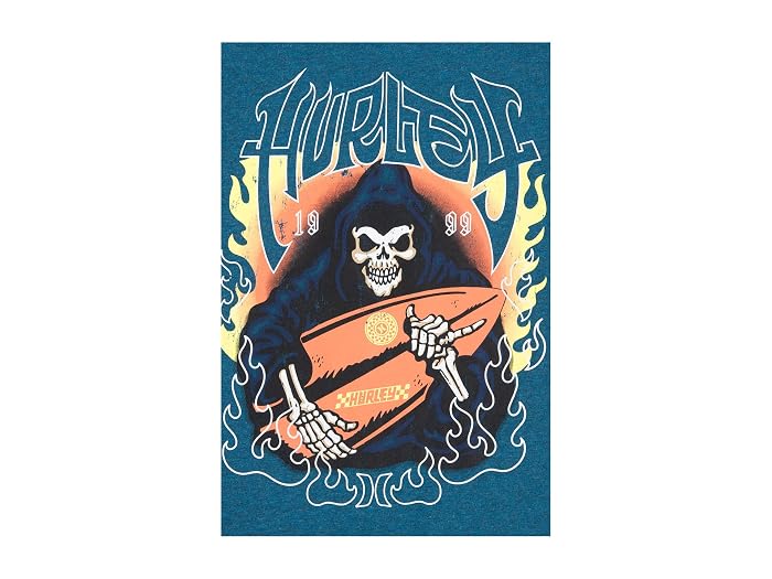 Hurley Kids Surf Skelly Short Sleeve T-Shirt (Big Kid) - Image 4