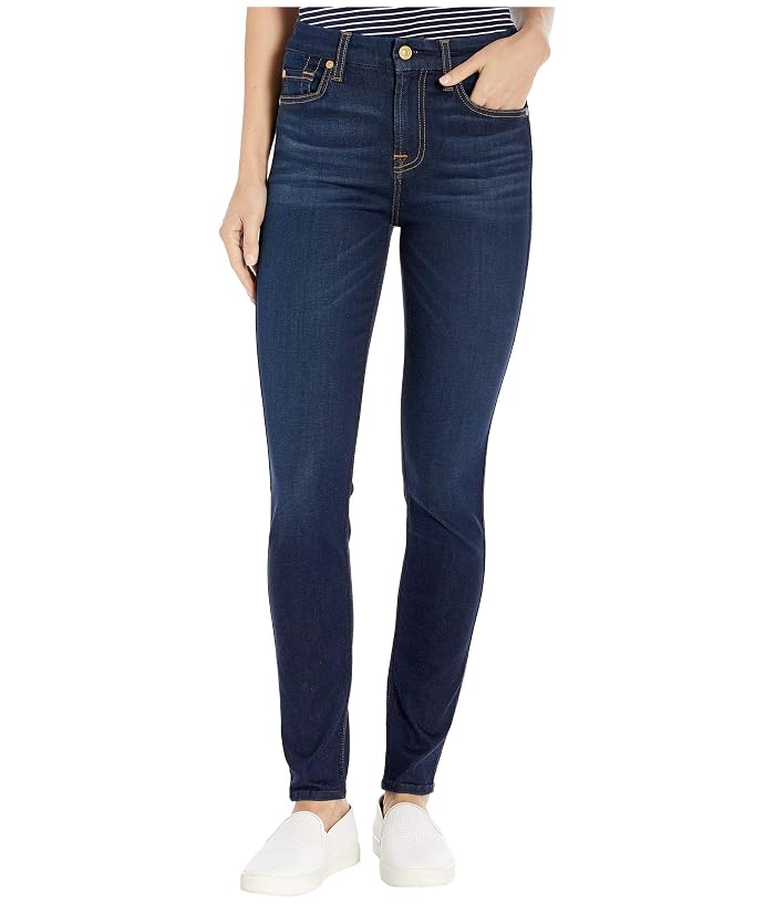 7 For All Mankind The High-Waist Ankle Skinny in Slim Illusion Tried & True