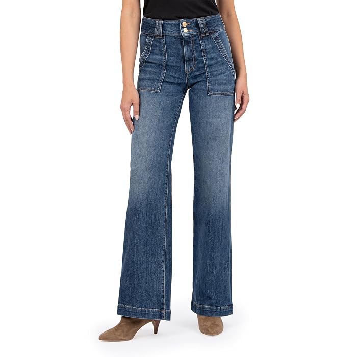 KUT from the Kloth Jodi High-Rise Wide Leg -Porkchop Front Pockets