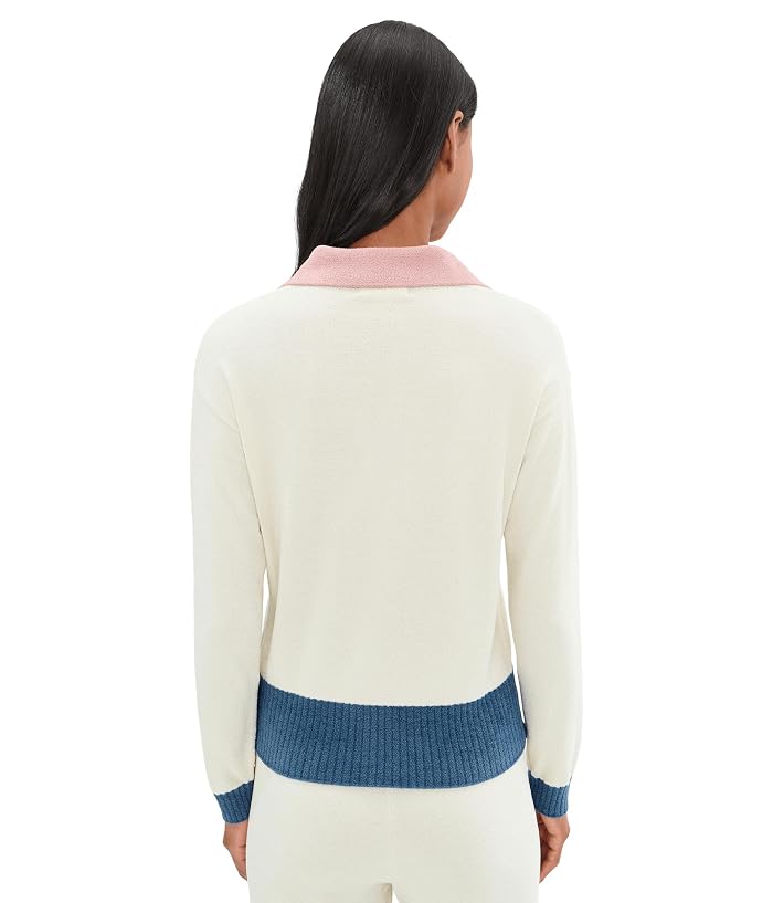 Barefoot Dreams CozyChic Ultra Lite® Color Block Heart Collared Pullover - Image 4