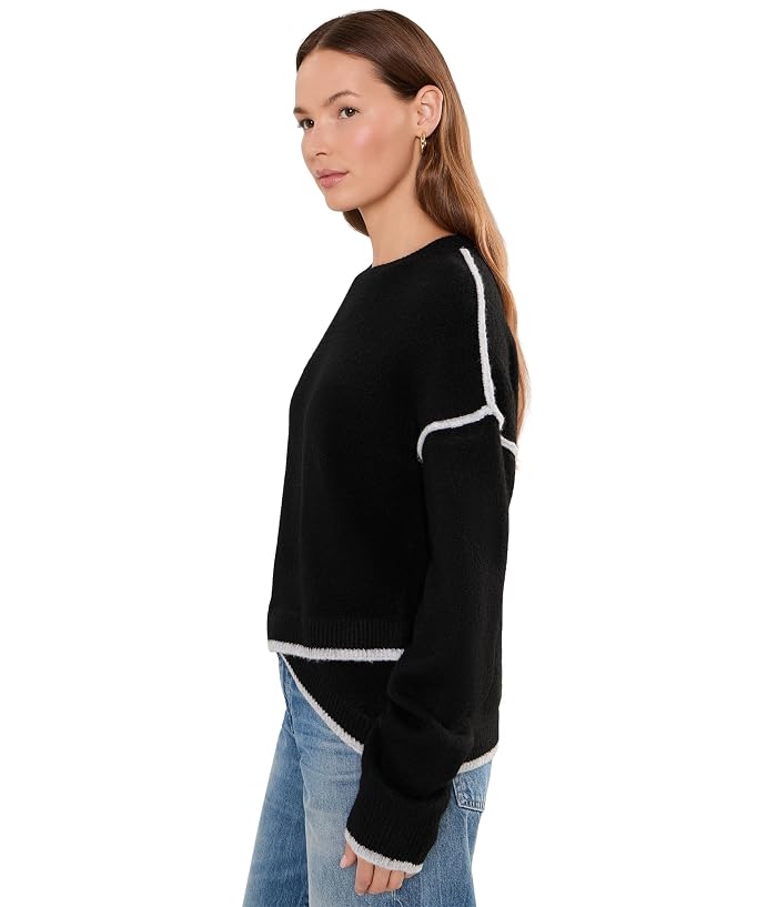 Liverpool Los Angeles Long Sleeve Crew Neck Sweater with Cream Tulip Hem - Image 3