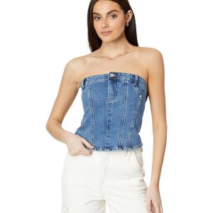 Blank NYC Own It Denim Bustier in Blue
