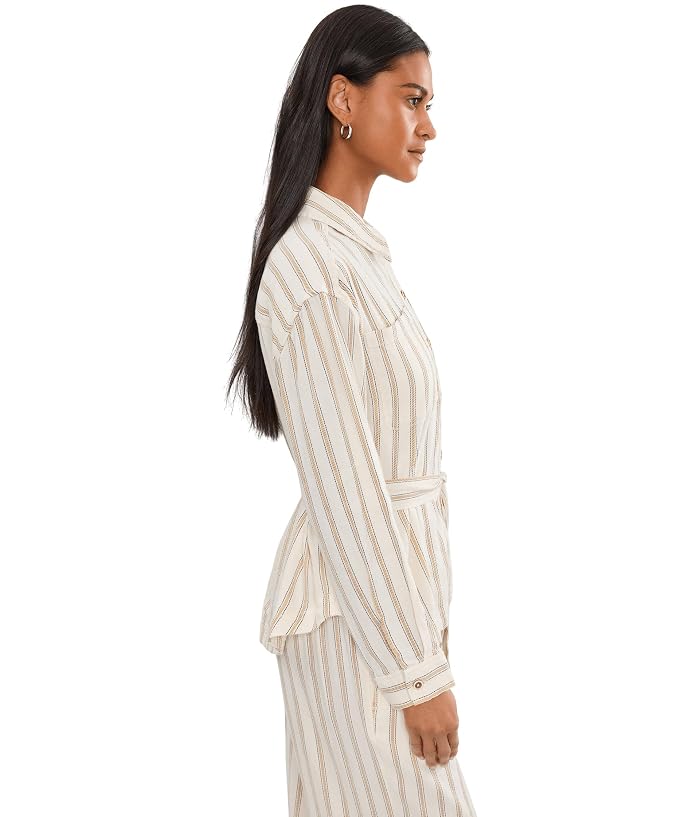 Liverpool Los Angeles Petite Belted Stripe Shacket - Image 3
