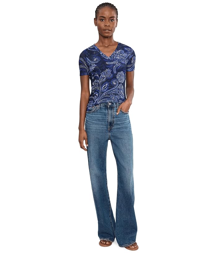 Johnny Was Short Sleeve Mesh V-neck Tee - Miko - Image 2
