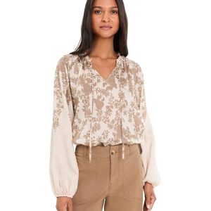 Vince Camuto Split-Neck Raglan Sleeve Blouse