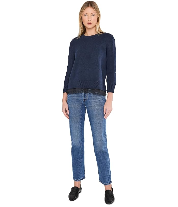 Vince Camuto Crew Neck with Lace Hem - Image 2