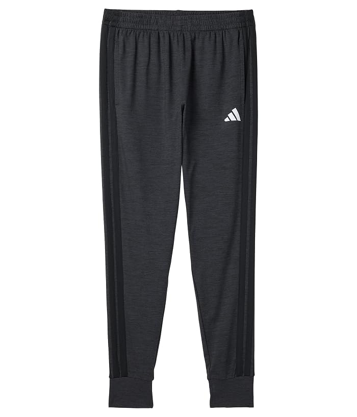 adidas Kids 3-Stripe Melange Joggers (Big Kid)