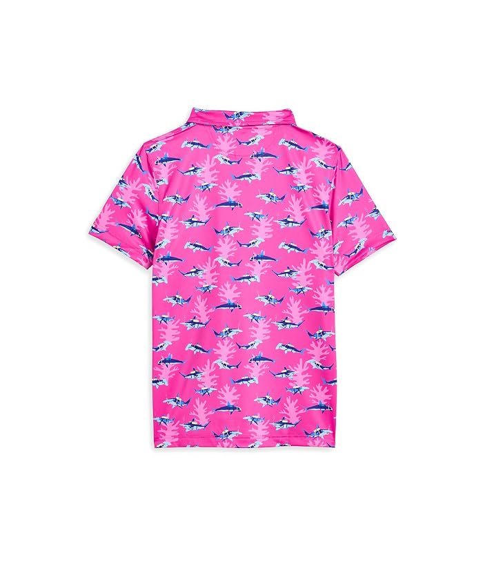 Chubbies Kids The Great Pink Shark Performance Polo (Big Kid) - Image 2