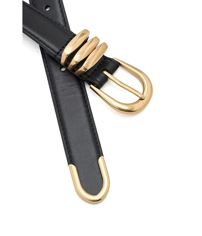 Lauren Ralph Lauren Metal-Keeper Leather Skinny Belt - Image 3