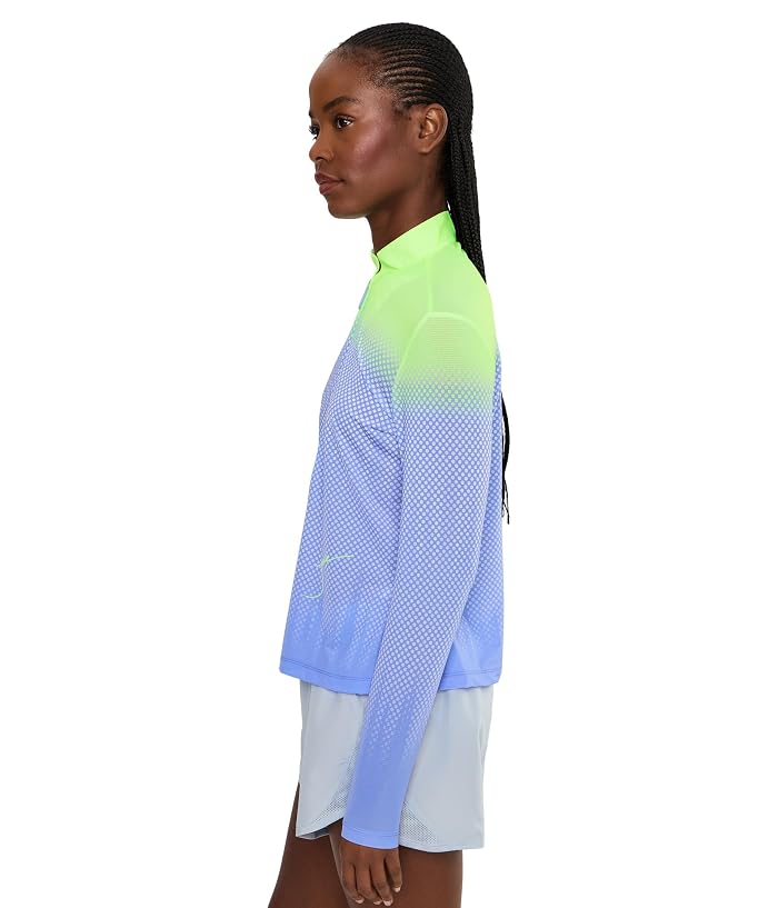 Jamie Sadock Micro Dot Ombre Long Sleeve Zip Mock Golf Top - Image 3