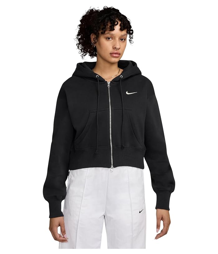 Nike Sportswear Phoenix Fleece Loose Full-Zip Crop Hoodie - Image 4