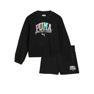PUMA Kids Crew Neck Pullover & Shorts Set (Toddler/Little Kid)
