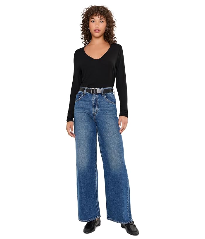 Michael Stars Liv Clean V-Neck Long Sleeve Tee - Image 2