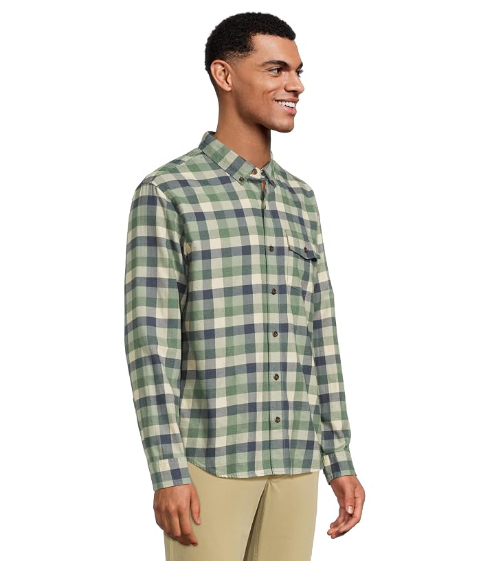 L.L.Bean Brushed Jaspé Twill Shirt Plaid Traditional Untucked Fit - Image 2