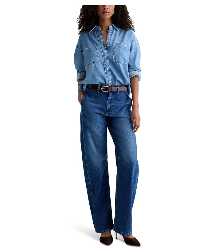 AG Jeans Mercer High Rise Barrel Jean Extended In Sidecar - Image 4