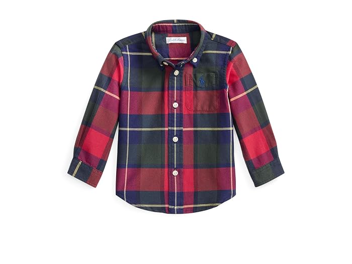 Polo Ralph Lauren Kids Plaid Cotton Oxford Shirt (Infant) - Image 3