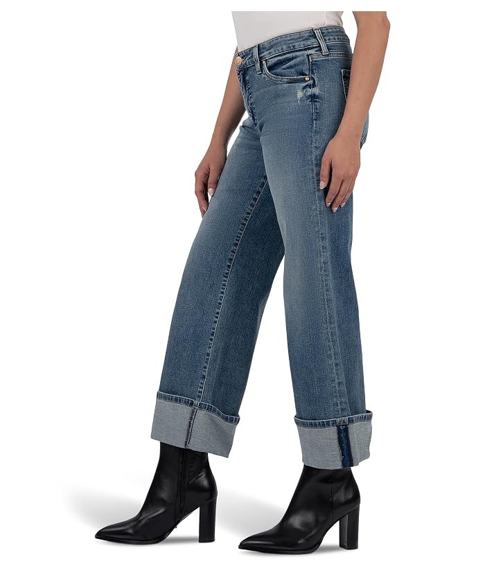 KUT from the Kloth Meg High Rise Fab Ab Wide Legs Roll Up Regular Hem - Image 2