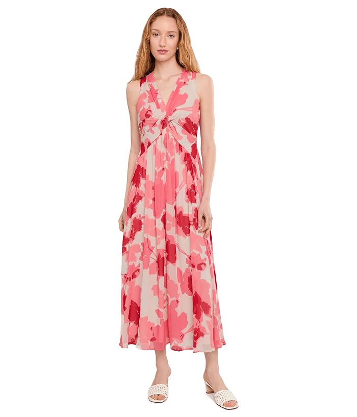 Calvin Klein Sleeveless Twist Front Floral Chiffon Midi - Image 2