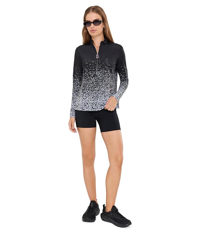 Jamie Sadock Speckle Fade Long Sleeve Zip Mock Golf Top - Image 2