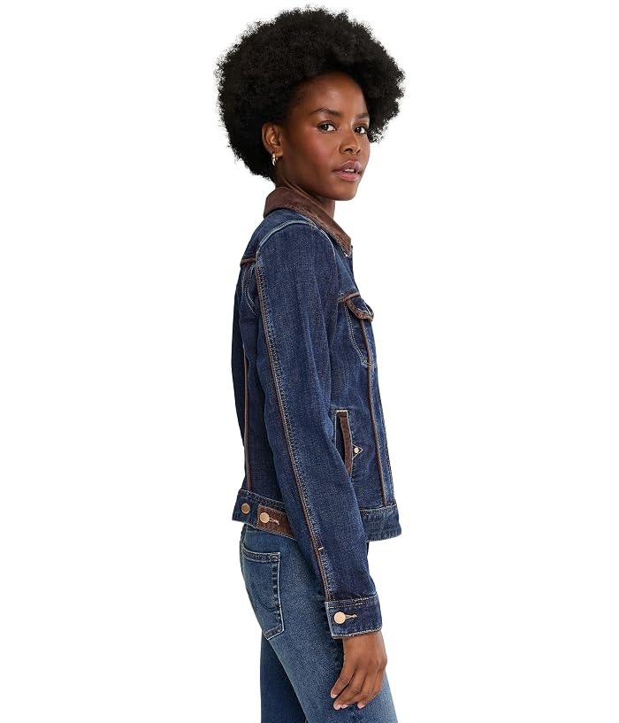 Liverpool Los Angeles Classic Trucker Jacket with Velvet Detailing - Image 3