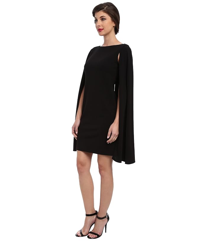 Adrianna Papell Structured Cape Sheath Dress - Image 2