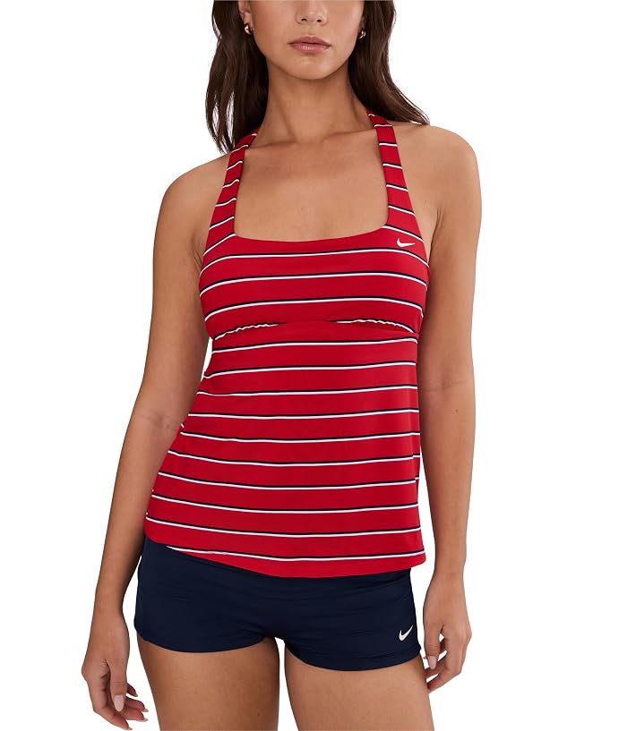 Nike Preppy Pinstripe Square Neck Tankini - Image 2