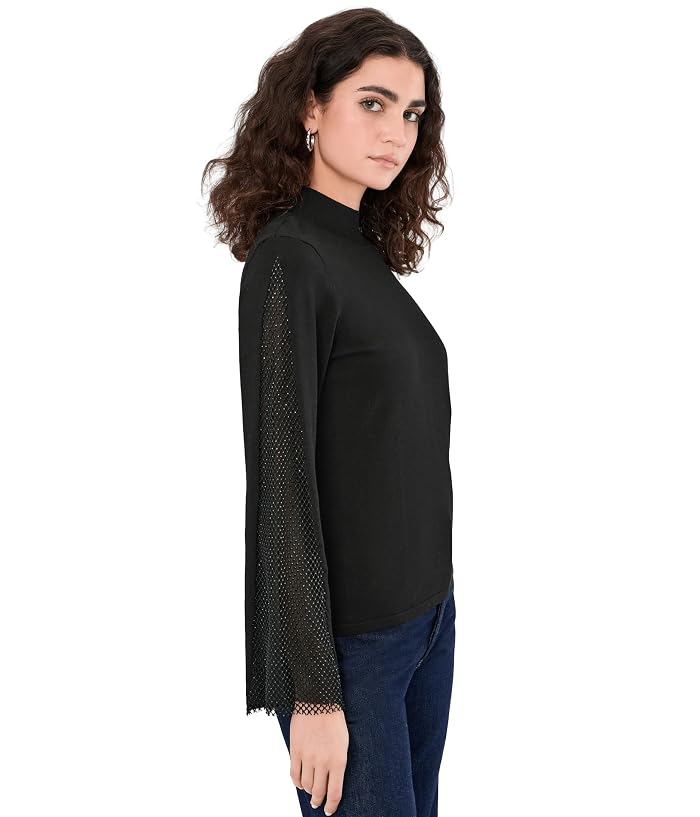 Vince Camuto Mock Neck Bell Sleeve with Rhinestone - Image 3