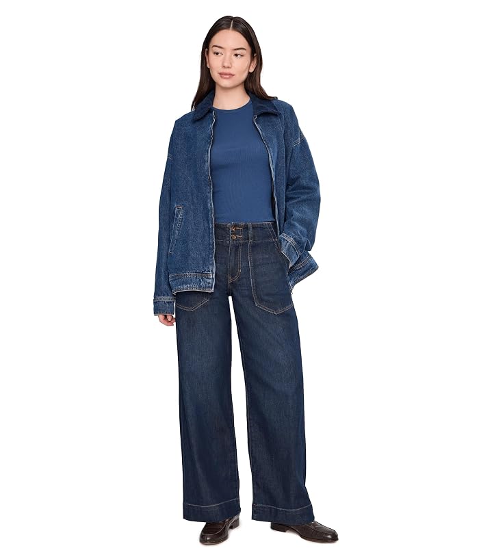 Liverpool Los Angeles Mid-Rise Patch Pocket Wide Leg Double Button Pants - Image 2
