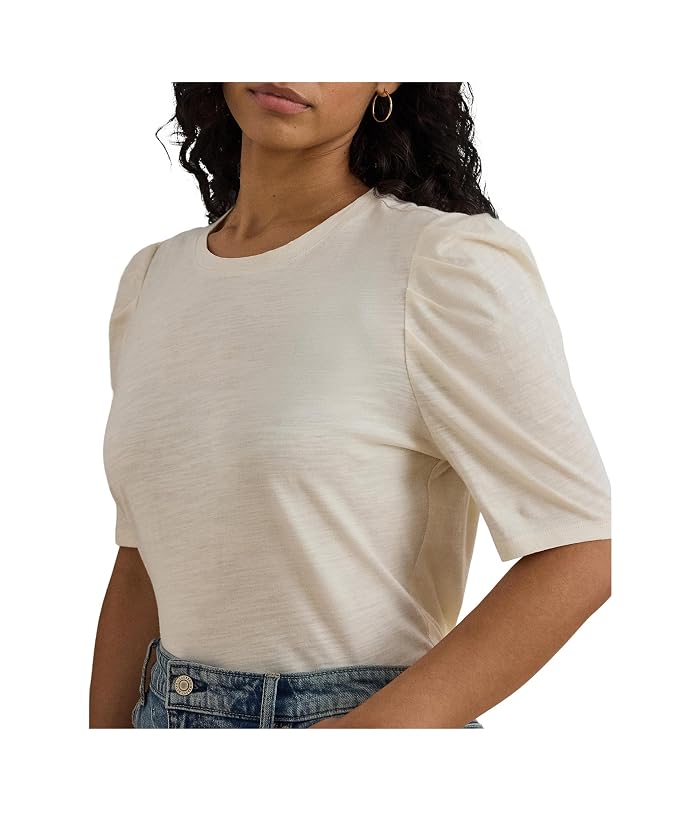 Lauren Ralph Lauren Plus Size Slub Jersey Puff-Sleeve Top - Image 4