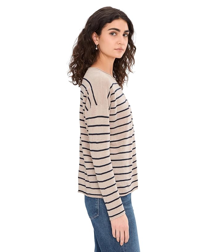 Eileen Fisher Organic Linen Cotton Jewel Neck Sweater - Image 3