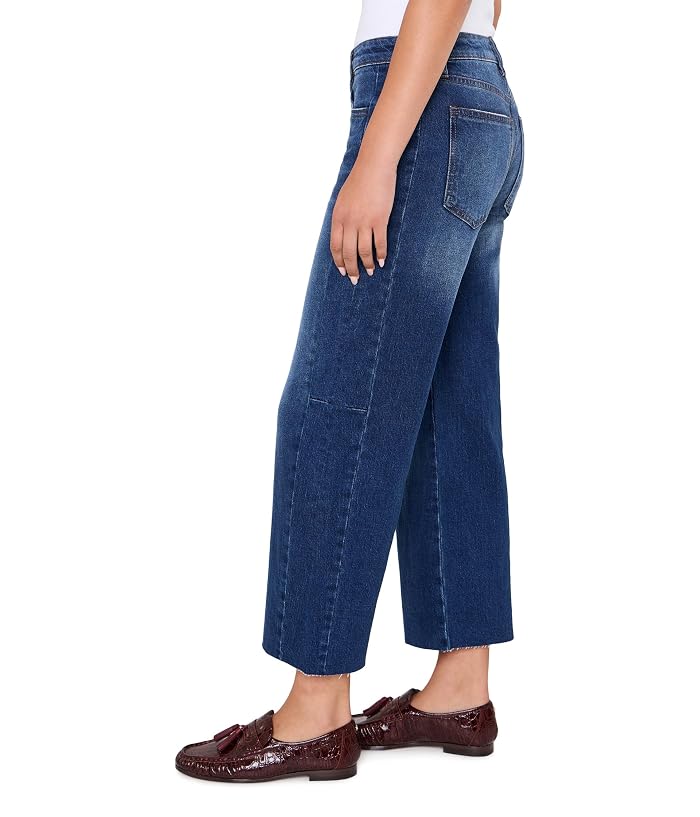 KUT from the Kloth Petite Meg High-Rise Wide Leg Side Panel Raw Hem in Curator - Image 3