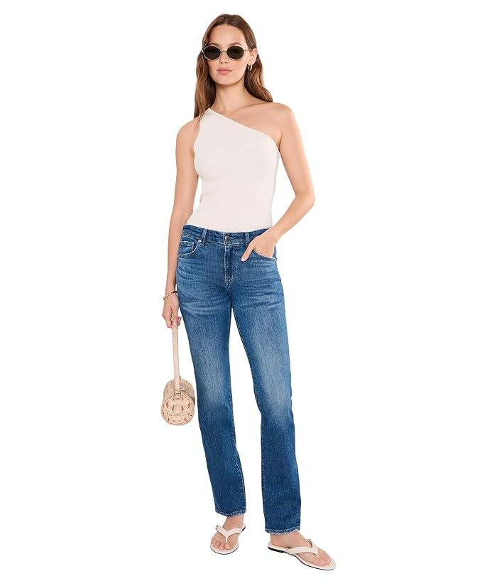 AG Jeans Sandra Low Rise Straight Jeans in Mykonos - Image 2