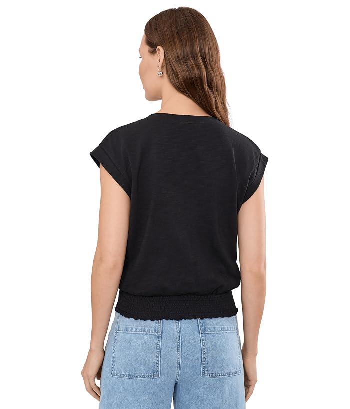 Lilla P Smocked Hem V-Neck - Image 4