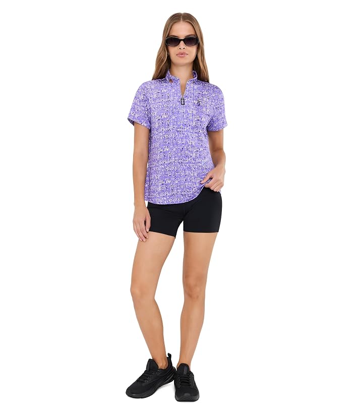 Jamie Sadock Confetti Print Quarter-Zip Top - Image 2
