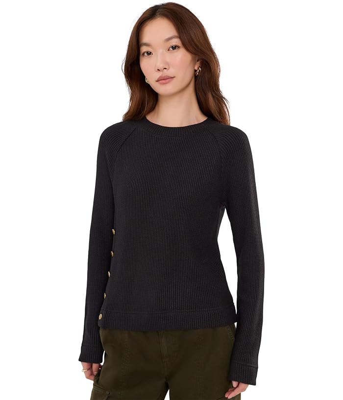 NIC+ZOE Petite Side Button Waffle Top