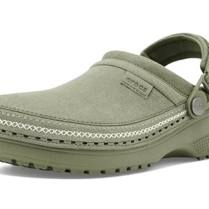 Crocs Classic Crafted Canvas Vegan Suede Stitch Clogs