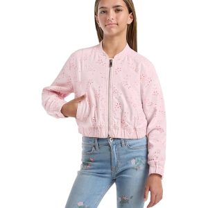 abercrombie kids Eyelet Bomber Jacket (Big Kids)